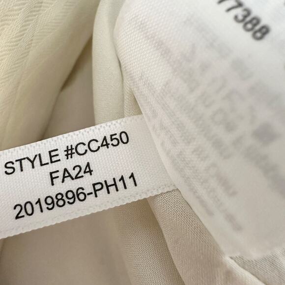 J.Crew Collection Portia Pant Ivory Pinstripe Italian Wool Classic US 10 NWT - Picture 8 of 15